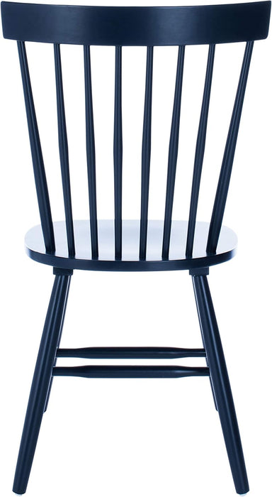 Home Collection Parker Farmhouse Navy Blue Windsor Spindle Solid Wood Dining Chair Set of 2