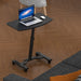 Height Adjustable Mobile Laptop Stand Desk Rolling Cart, Height Adjustable from 28'' to 33'', Black