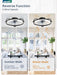 20 Inch Black RemoteControlledLEDLight Ceiling Fan