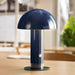 Boletus Mushroom Desk Lamp 10.75" Metal LED, Navy
