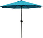 9' Patio Umbrella Outdoor Table Umbrella with 8 Ribs Teal Blue