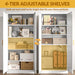 71 Inch IndustrialGrade Steel Storage Cabinet White