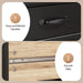 47" 6 Drawer Dresser, Black Wide Chest of Drawers for Bedroom