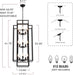 Black Lantern Chandelier For High Ceiling Lighting