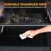 Charcoal Grills with Two Foldable Side Tables, 353 Sq.In Cooking Area Outdoor Smoke Barbecue Bbq Grill for Camping, Backyard Party, Patio, Picnic, Garden, Black,18"D X 43"W X 37"H
