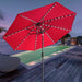 USA 10-Year-Non-Fading Solar Market Umbrella with 80 LED Lights Patio Umbrellas Outdoor Table Umbrella with Ventilation