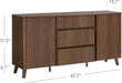 62" Sideboard Buffet Cabinet with Storage, Living Room Accent Cabinet with Drawers, Doors and Adjustable Shelves, for Bar, Kitchen, Walnut