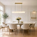 Gold Alabaster Linear Chandelier,40In,3000K