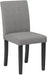 Dining Chairs Urban Style Fabric Parson Chairs Kitchen Living Room Armless Side Chair with Solid Wood Legs Set of 4 (Gray)