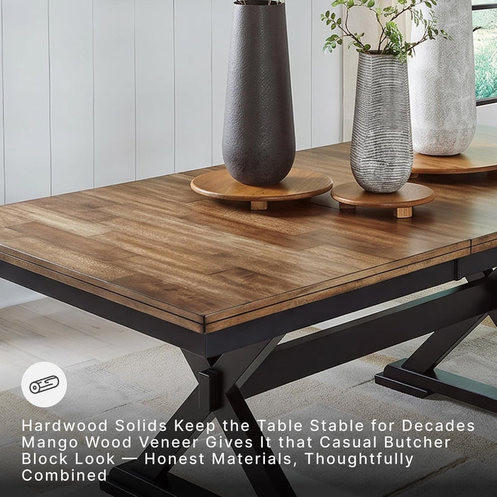 Signature Design by Ashley Wildenauer Extendable Dining Table, Farmhouse