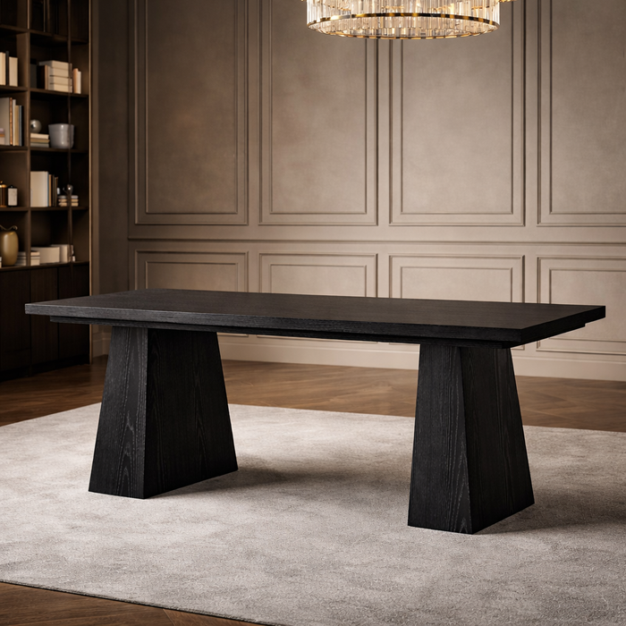 63" Executive Office Desk with Ergonomic Swivel Task Chair Black Set