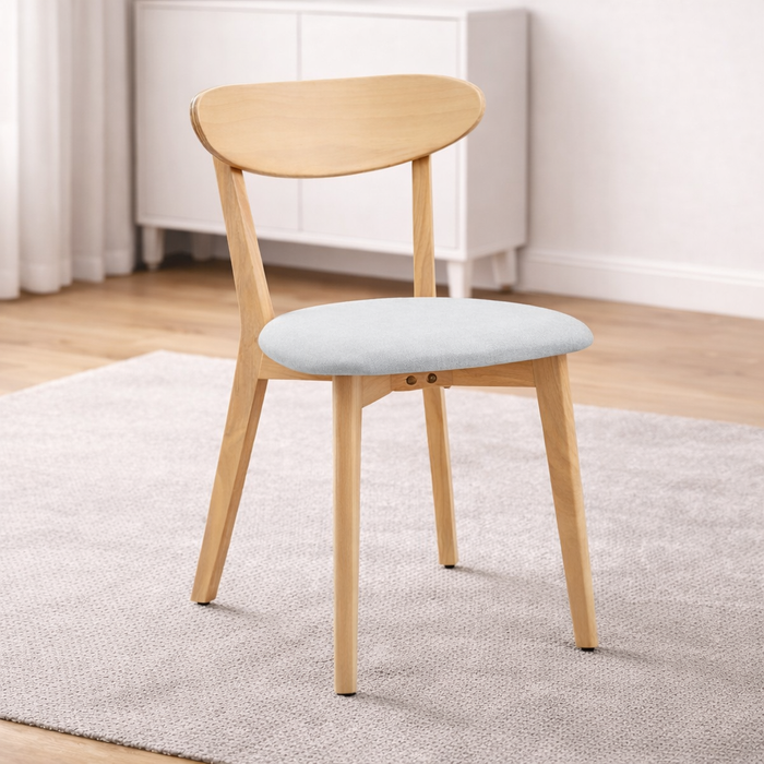 Modern Dining Room Table with 6 Upholstered Chairs Set