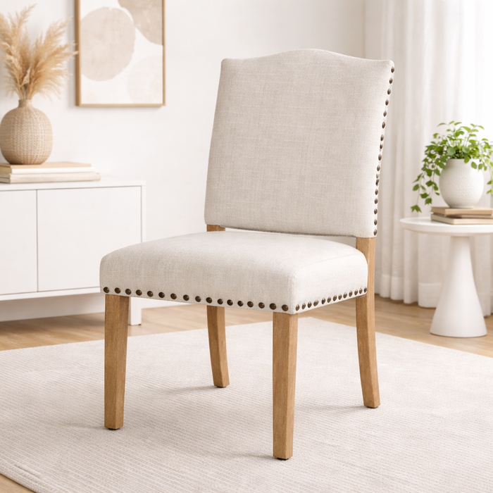 71-Inch Farmhouse Dining Table With Upholstered Chairs