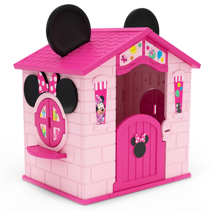 Disney Minnie Mouse Plastic Indoor,Outdoor Playhouse with Easy Assembly