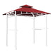 Eurmax 5X8 Grill Gazebo Replacement Canopy Double Tiered BBQ Canopy Roof,Burgundy