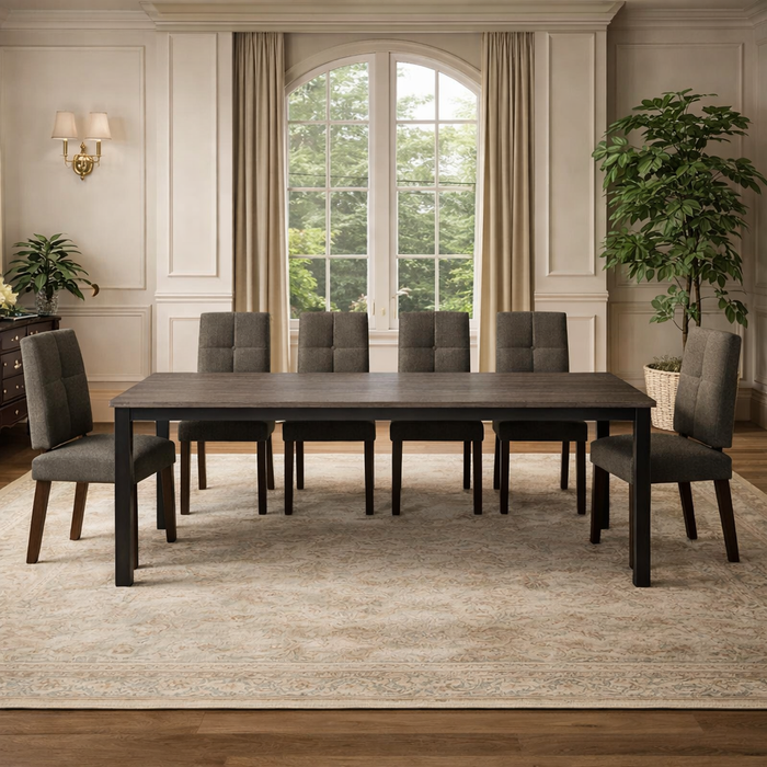 Reinforced Solid Wood Dining Chairs Cushioned Seats