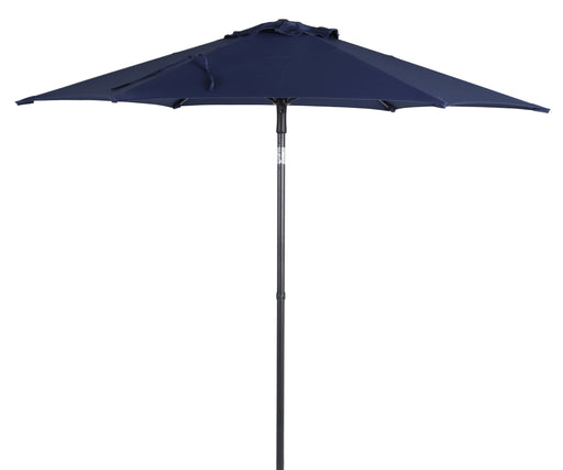 7.5Ft Navy round Outdoor Tilting Market Patio Umbrella with Push-Up Function