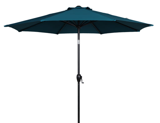 9Ft Teal round Outdoor Tilting Market Patio Umbrella with Crank