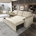 Sectional Sofa with Storage and Soft Seat ,Reversible Pull Out Couch for Living Room,Beige