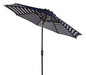 Outdoor Collection Athens inside Out Striped 9-Foot Umbrella Navy/White