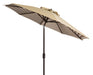 Athens 9' Market Crank Striped Patio Umbrella, Beige/White