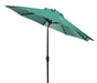 Athens 9' Market Crank Striped Patio Umbrella, Dk Green/White