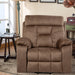 Oversized Electric Massage Lift Chair, Large Power Lift Recliner with Heat Therapy, Fabric Reclining Sofa with Remote, Hidden Cup Holder and Side Pocket for Elderly Seniors, Antique Brown