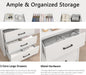 3 Drawer Dresser for Bedroom, Wood Samll Chest of Drawers with Wide Storage Organizer, Mid-Century Modern Tall Nightstand for Closet, Entryway, Hallway, White
