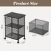 Rolling 2-Drawer File Cabinet with Printer Stand