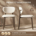 Upholstered Dining Chairs Set of 6 with Curved Back, Beige