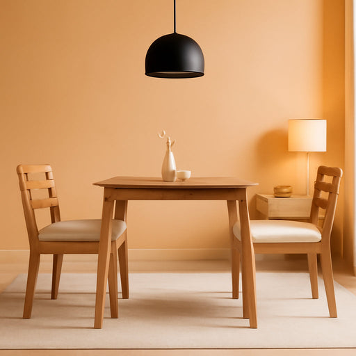 Farmhouse Dining Table Set for 4, Wooden Dining Roon Table and Solid Wood Chairs, 5-Piece Modern Dining Set Home, Kitchen, Dining Room, 4 Upholstered Chairs, Rubberwood Legs