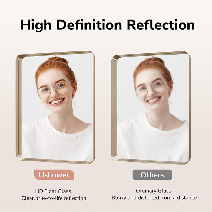 Gold Bathroom Mirrors for over Sink 24"X36" 2 Pack