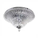 Glacier Petal Glass 2-Light Chrome Ceiling Flush Mount