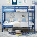 NavyBlue Convertible TwinOverTwin Bunk Bed For Kids