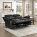 Manual Recliner Loveseat - Brown Faux Leather