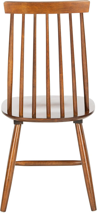 Home Collection Priam Farmhouse Walnut Brown Spindle Back Living Room Accent Dining Chair