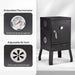 Outdoor Smoker with Door, Vertical Charcoal Smoker, Outdoors Charcoal Grill with 2 Detachable Grill Netting Smoking Racks, Suitable for Lawn Picnic Backyard BBQ, Small Families, Black