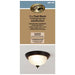 11 In. 2-Light Oil-Rubbed Bronze Flush Mount with Frosted Swirl Glass Shade