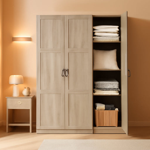 Grey Solid Wood Freestanding Pantry Cabinet Classic