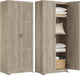 Grey Solid Wood Freestanding Pantry Cabinet Classic