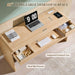 63" Curved Edge Home Office Desk, Modern Computer Desk, Natural