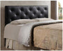 Bohemian Bliss Modern and Faux Leather Upholstered Headboard Black/King