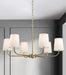 Brushed Gold Contemporary Pendant Chandelier 6 Lights