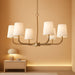 Brushed Gold Contemporary Pendant Chandelier 6 Lights