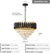 Crystal Chandelier Twenty Inch Round Goldtone Pendant