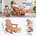 Adirondack Glider Chairs Set of 2,With Retractable Ottoman,Adjustable Back