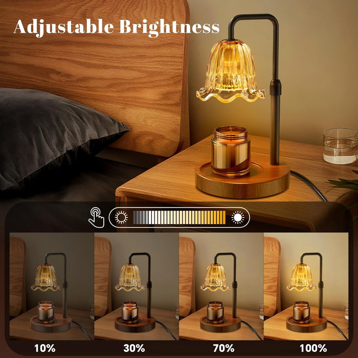 Candle Warmer Lamp with Timer Dimmer, Electric Candles Warmer Lamps for New Home Room Decor, Birthday Gifts for Women, Height-Adjustable Wax Melting Warmer Lamp for Jar Scented Candles