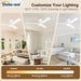 FortyEightInch Flush Mount Ceiling Fan With LED