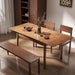 40"-52" Solid Wood Extendable Dining Tables for 2-6 Walnut