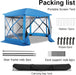 12X12 Pop-Up Gazebo Starry Sky Screen Canopy Tent Screen House for Camping, Screen Room with Mosquito Netting, Hub Tent Instant Screened Canopy with Carrying Bag and Ground Stakes, Blue